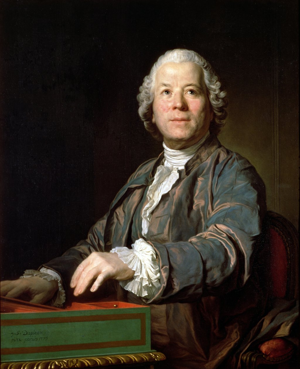 Christoph Willibald Gluck (1714-87) u spinetu, 1775 od Joseph Siffred Duplessis