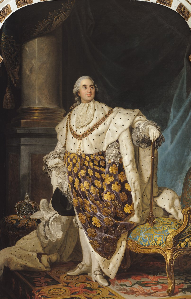 Ludvík XVI. (1754-93) v korunovačním rouchu, po roce 1774 od Joseph Siffred Duplessis