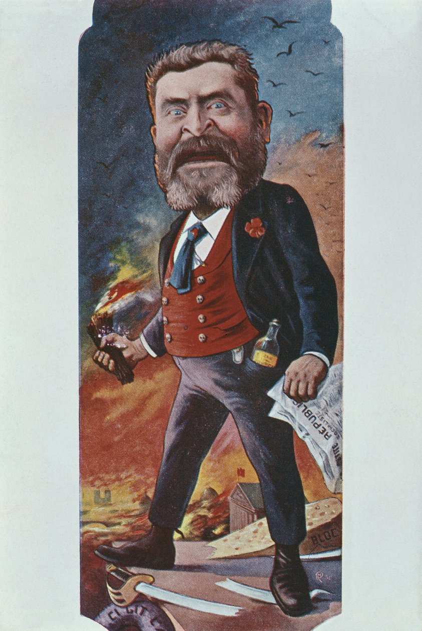 Karikatura Jeana Jaurese, po roce 1900 od Joseph Sirat