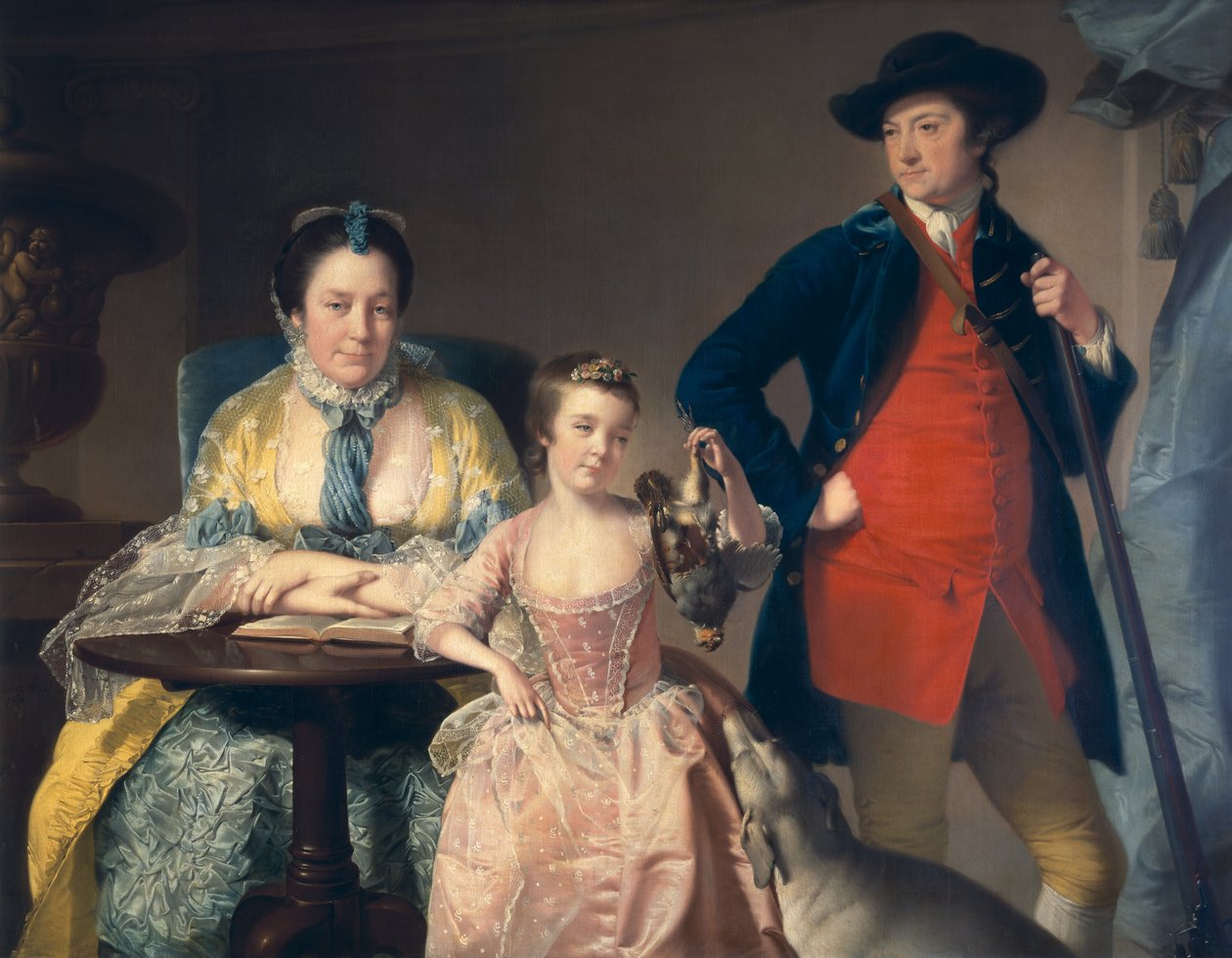 James a Mary Shuttleworthovi s jednou ze svých dcer, 1764 od Joseph Wright of Derby