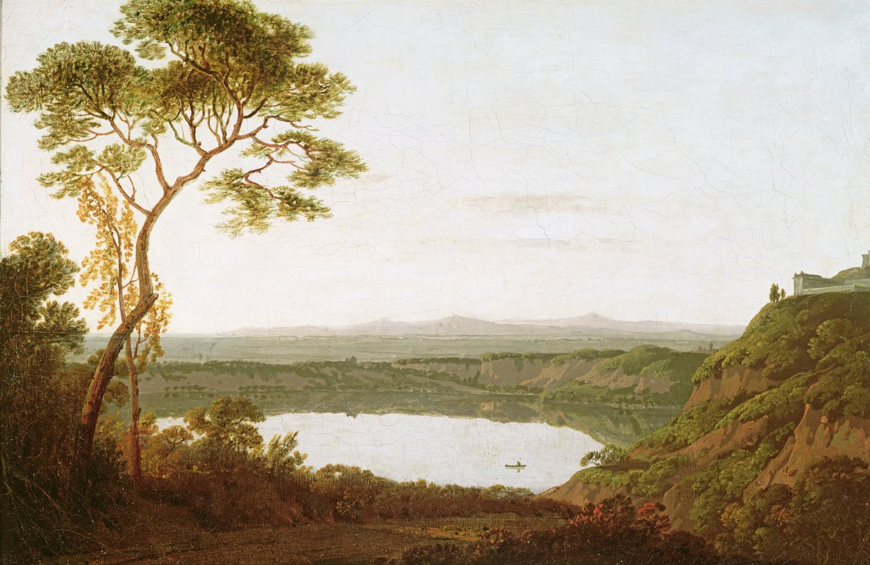 Jezero Albano, kolem 1790-92 od Joseph Wright of Derby