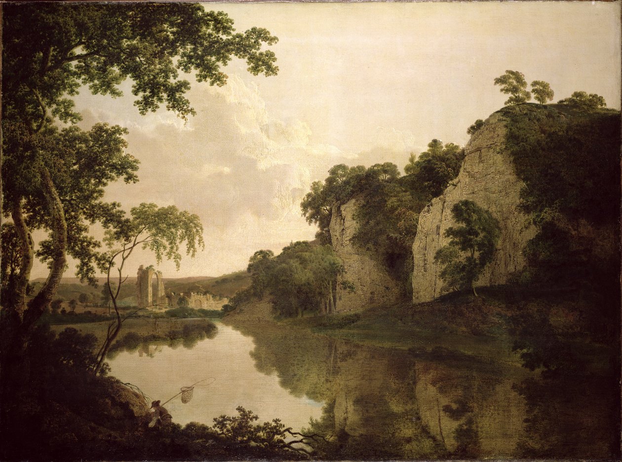 Krajina s Dale Abbey od Joseph Wright of Derby
