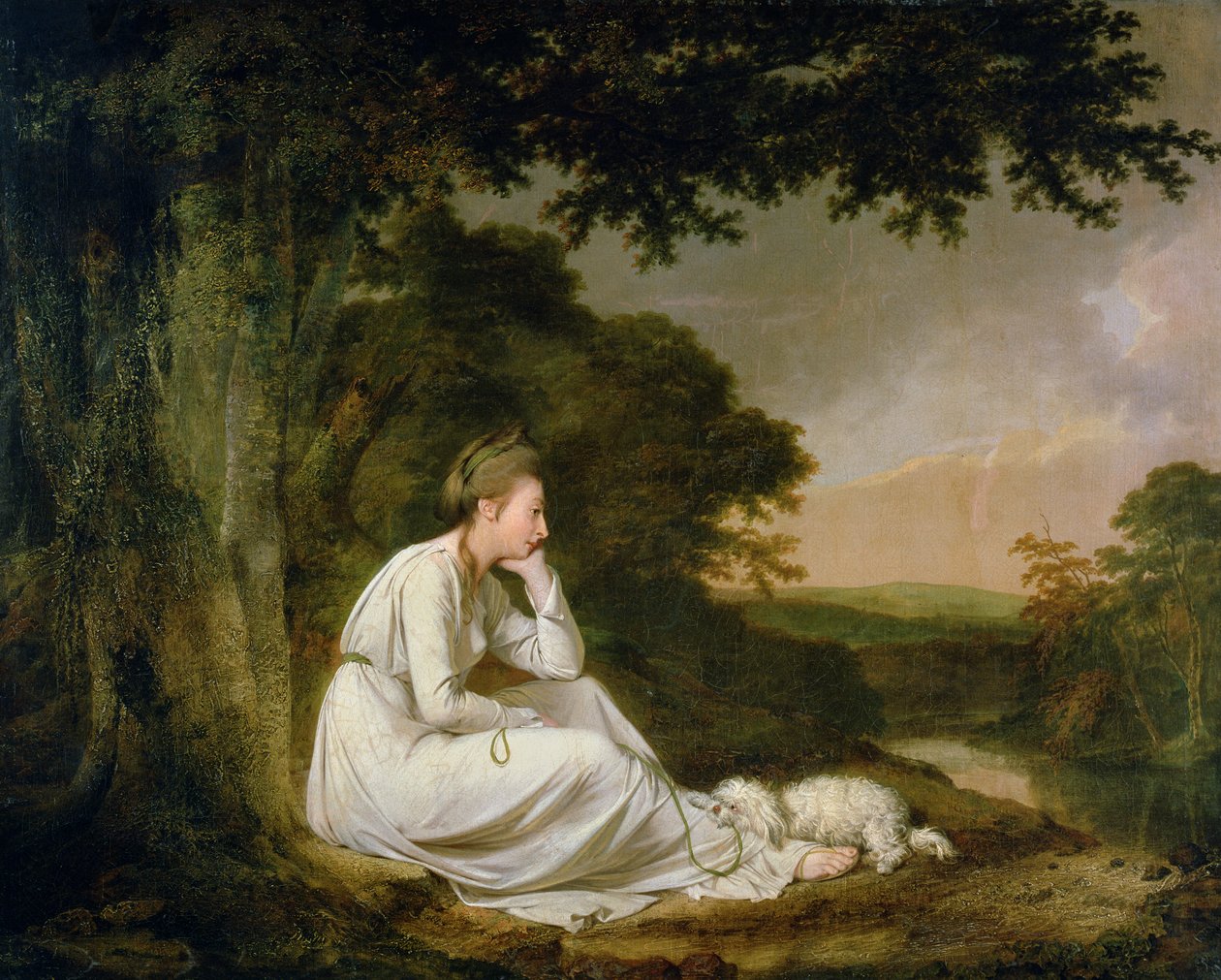 Maria, „Sentimentální cesta“ od Laurence Sterna (1713-68) 1777 od Joseph Wright of Derby