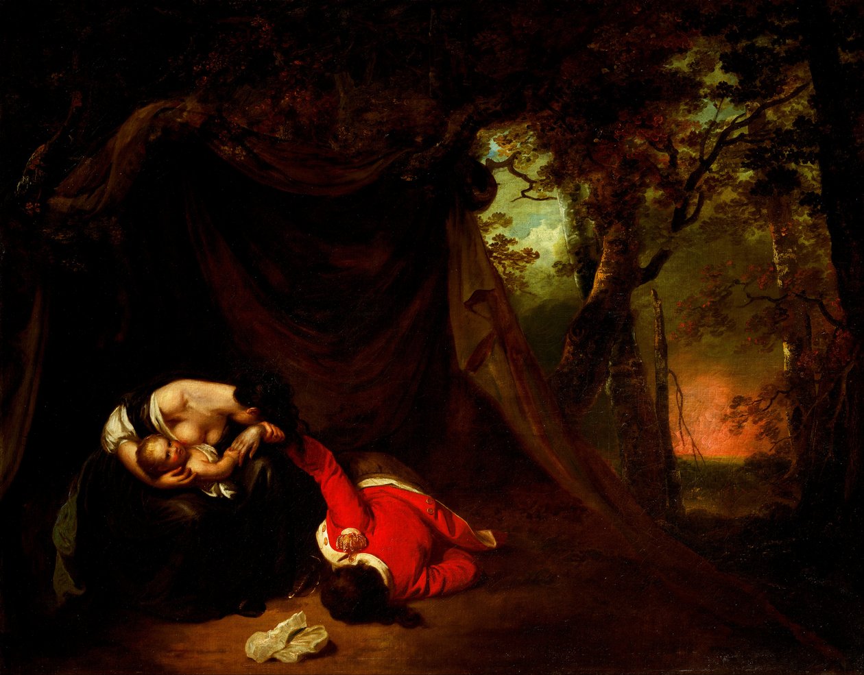 Mrtvý voják od Joseph Wright of Derby