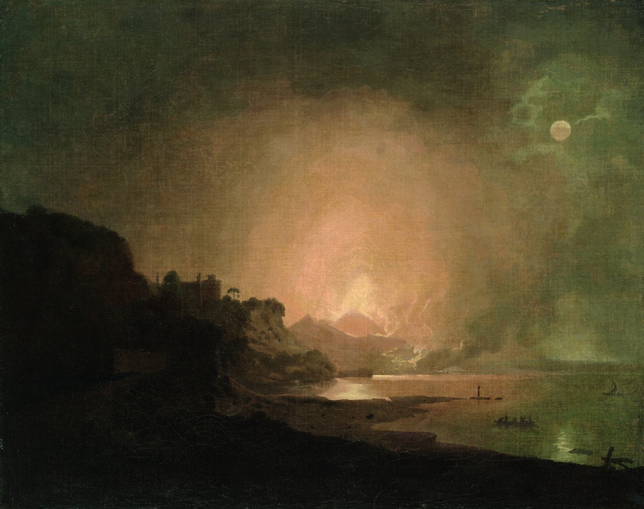 Erupce sopky Vesuv od Joseph Wright of Derby