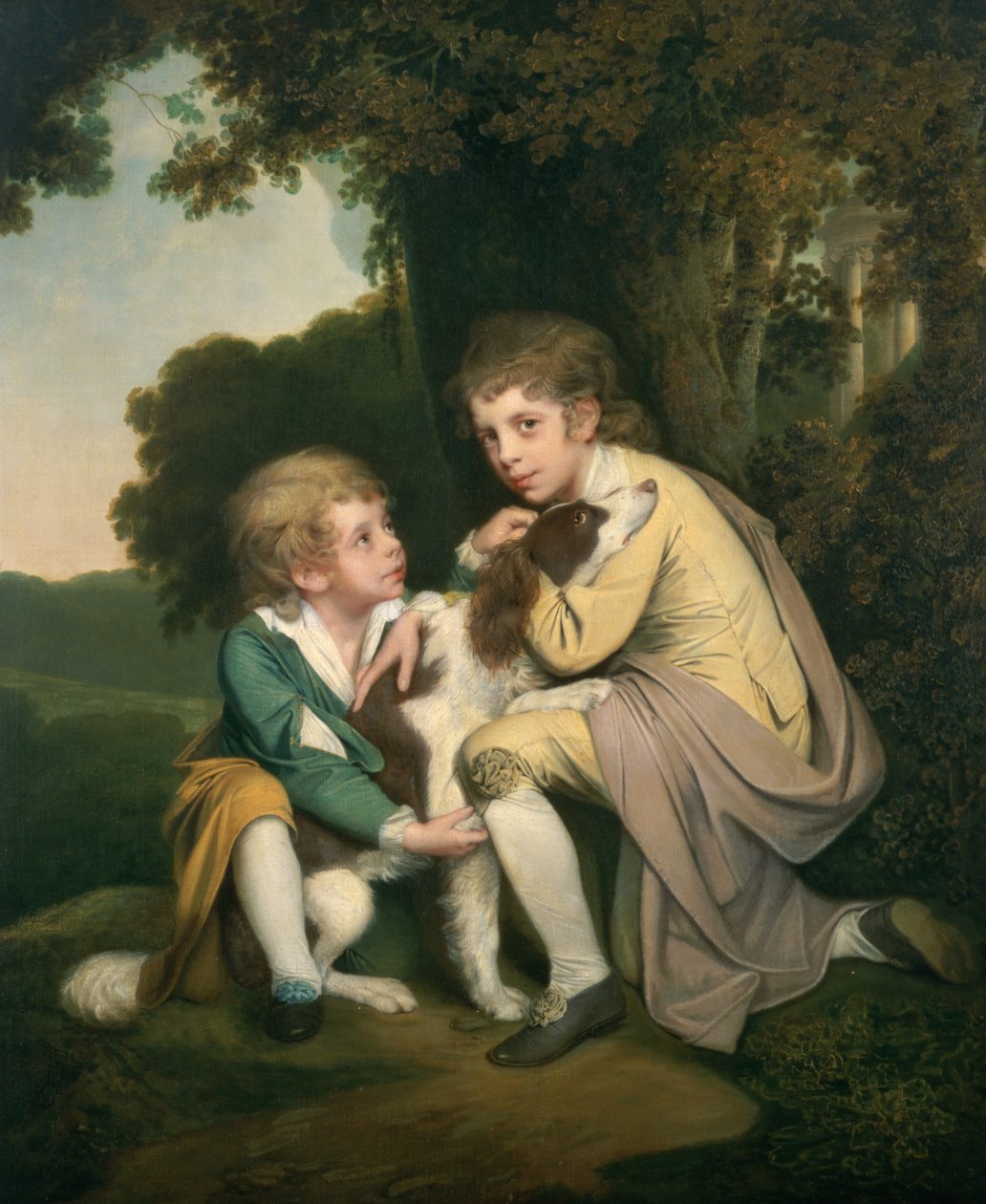 Thomas a Joseph Pickford jako děti, kolem 1777-9 od Joseph Wright of Derby