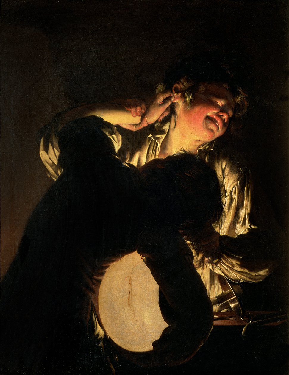 Dva chlapci bojující o močový měchýř, c.1767-70 od Joseph Wright of Derby