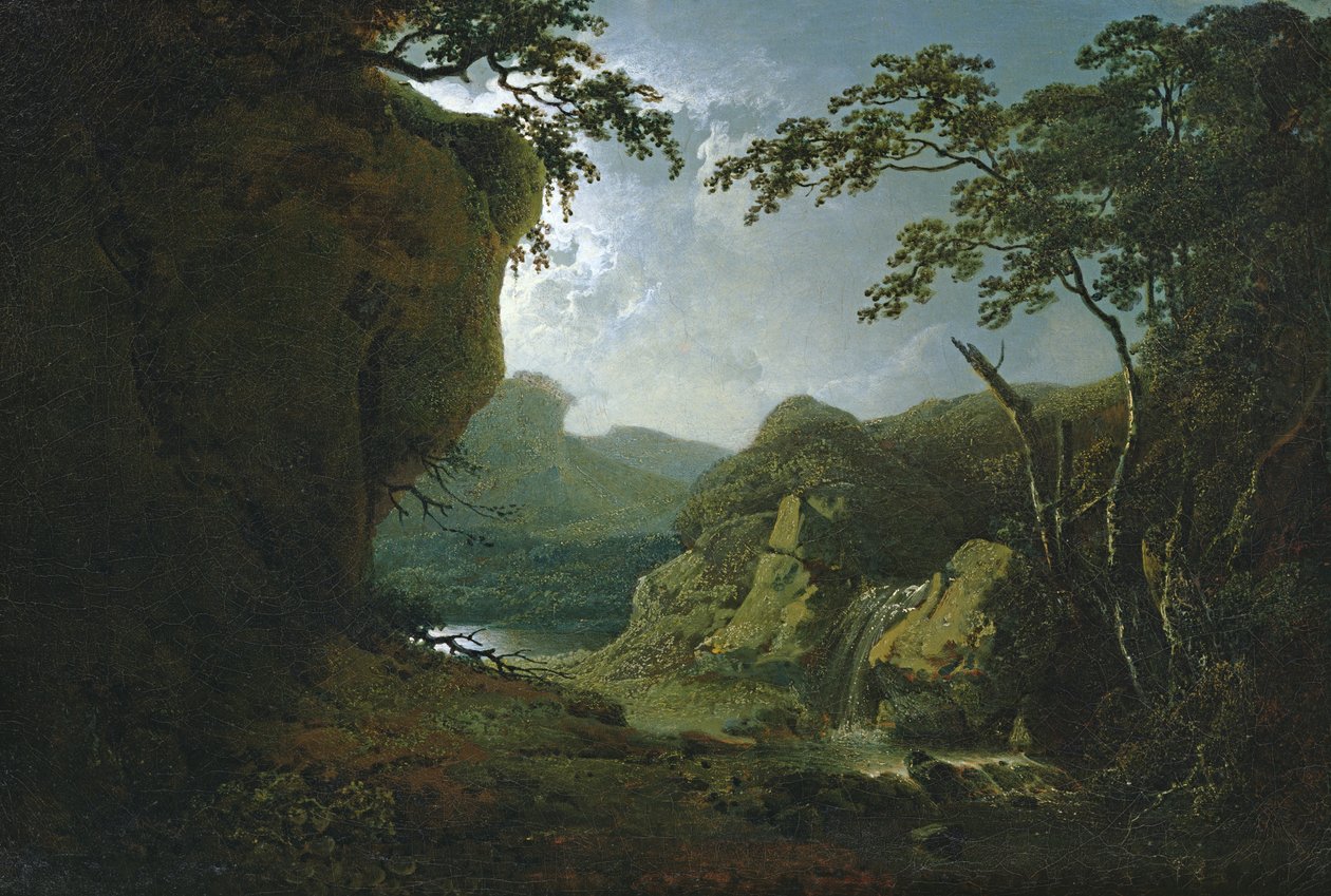 Dovedale by Moonlight od Joseph Wright of Derby