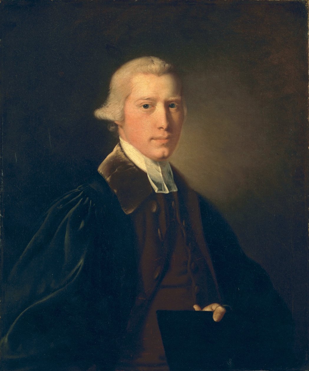 Mladý muž s čepicí a šaty, kolem roku 1760 od Joseph Wright of Derby