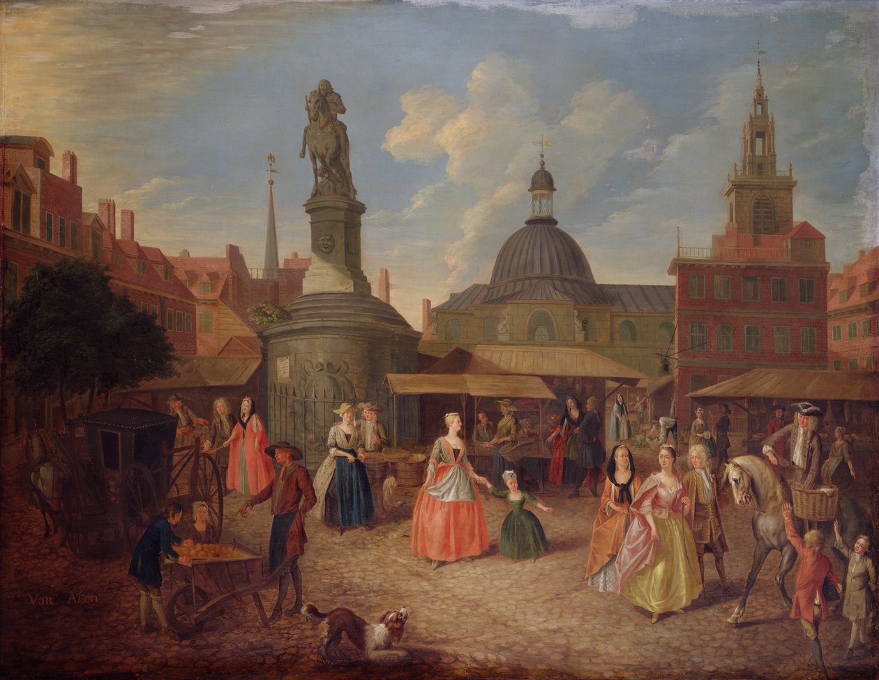 Pohled na akciový trh, City of London (pár viz 145739) od Joseph van Aken