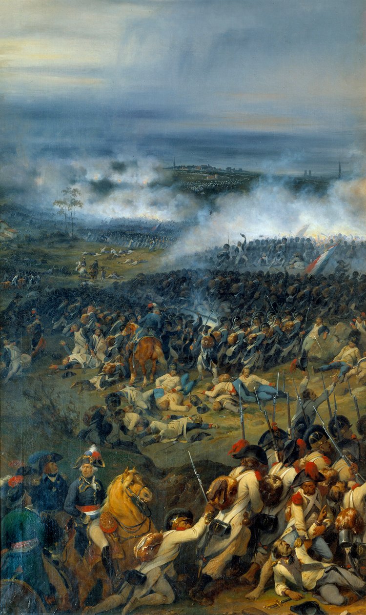 Revoluční války: „“ Bitva u Anderlechtu 13. listopadu od Joseph Louis Hippolyte Bellange