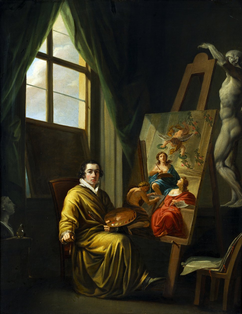 Autoportrét v jeho ateliéru, 1808-1810. od Joseph Abel