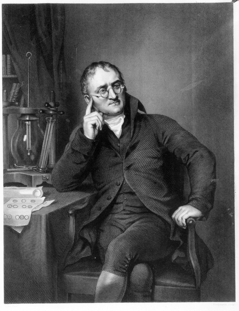 John Dalton, vyryl William Henry Worthington, kolem roku 1814 od Joseph Allen