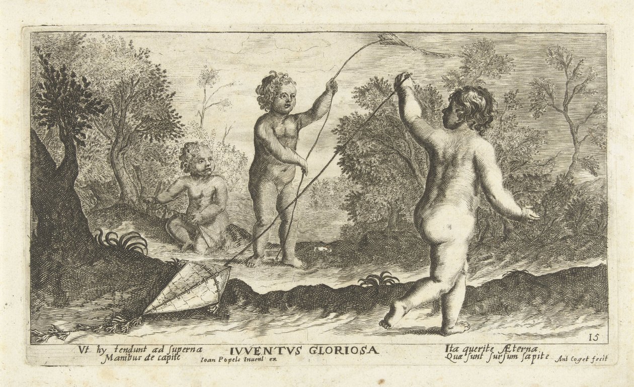 Děti létající draky Iuventus gloriosa (název na objektu) od Joseph Antoine Cochet