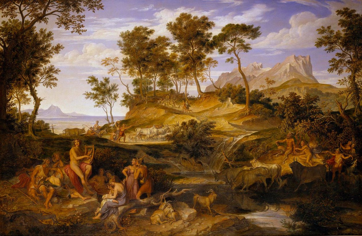 Apollón mezi thessalskými pastýři od Joseph Anton Koch