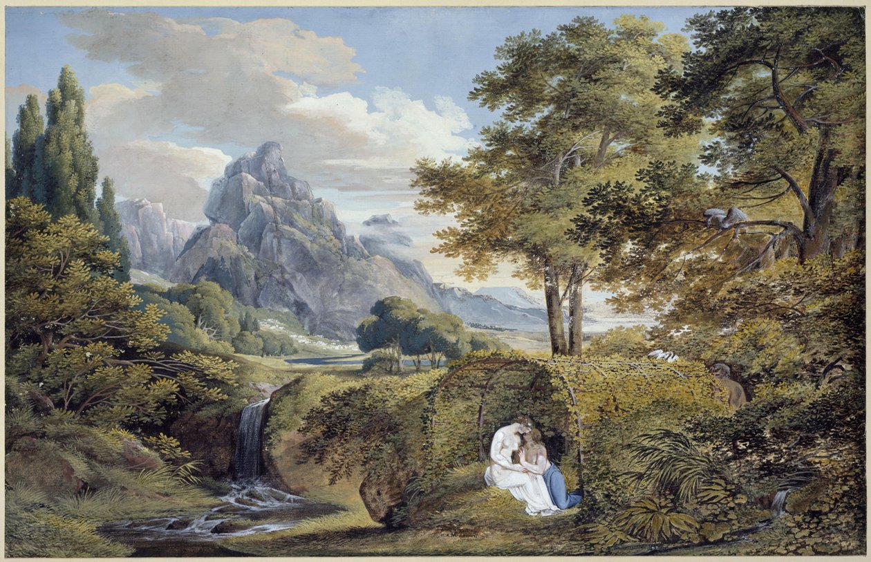 Arkádská krajina od Joseph Anton Koch