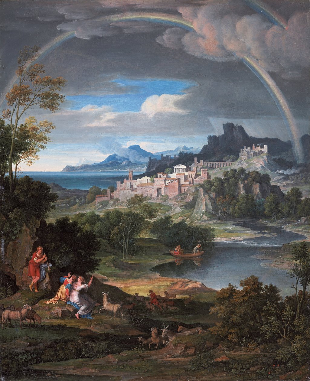 Hrdinská krajina s duhou, 1806 od Joseph Anton Koch