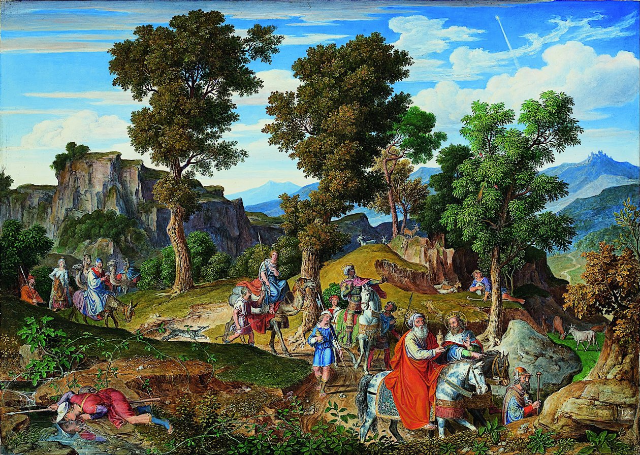 Krajina Serpentary s průvodem Tří králů od Joseph Anton Koch