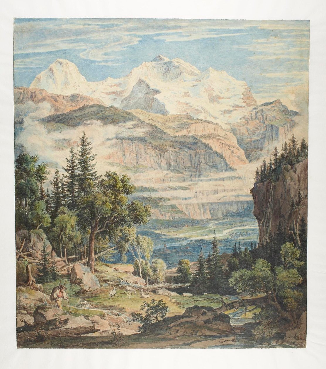 Švýcarská krajina od Joseph Anton Koch