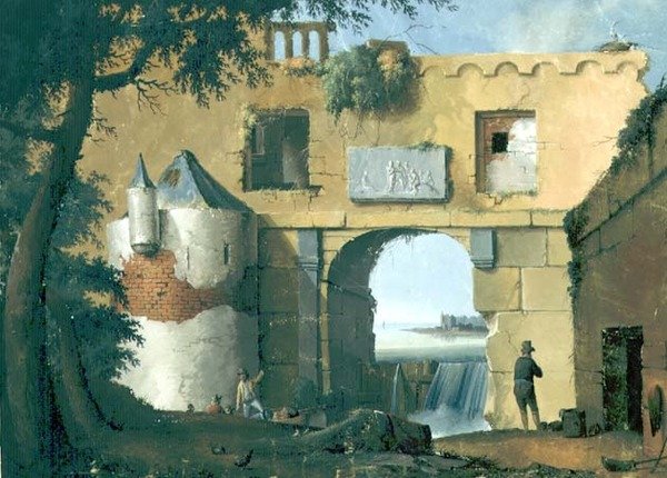 Ruiny v italské krajině od Joseph August Knip