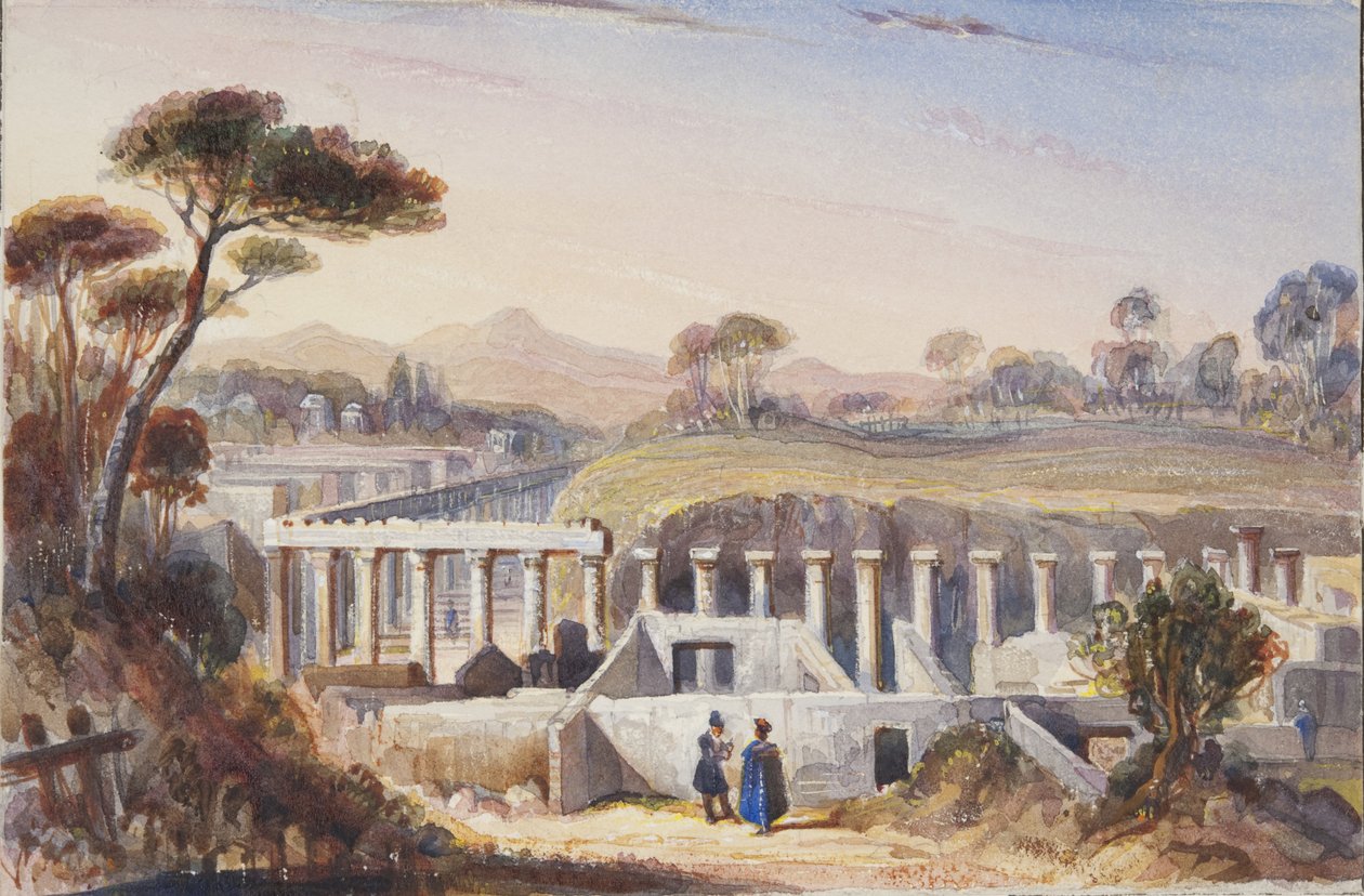 Akvarel vložený do Thomas Moodys Journal z turné po Švýcarsku a Itálii, 1822 (wc na papíře) od Joseph Axe Sleap