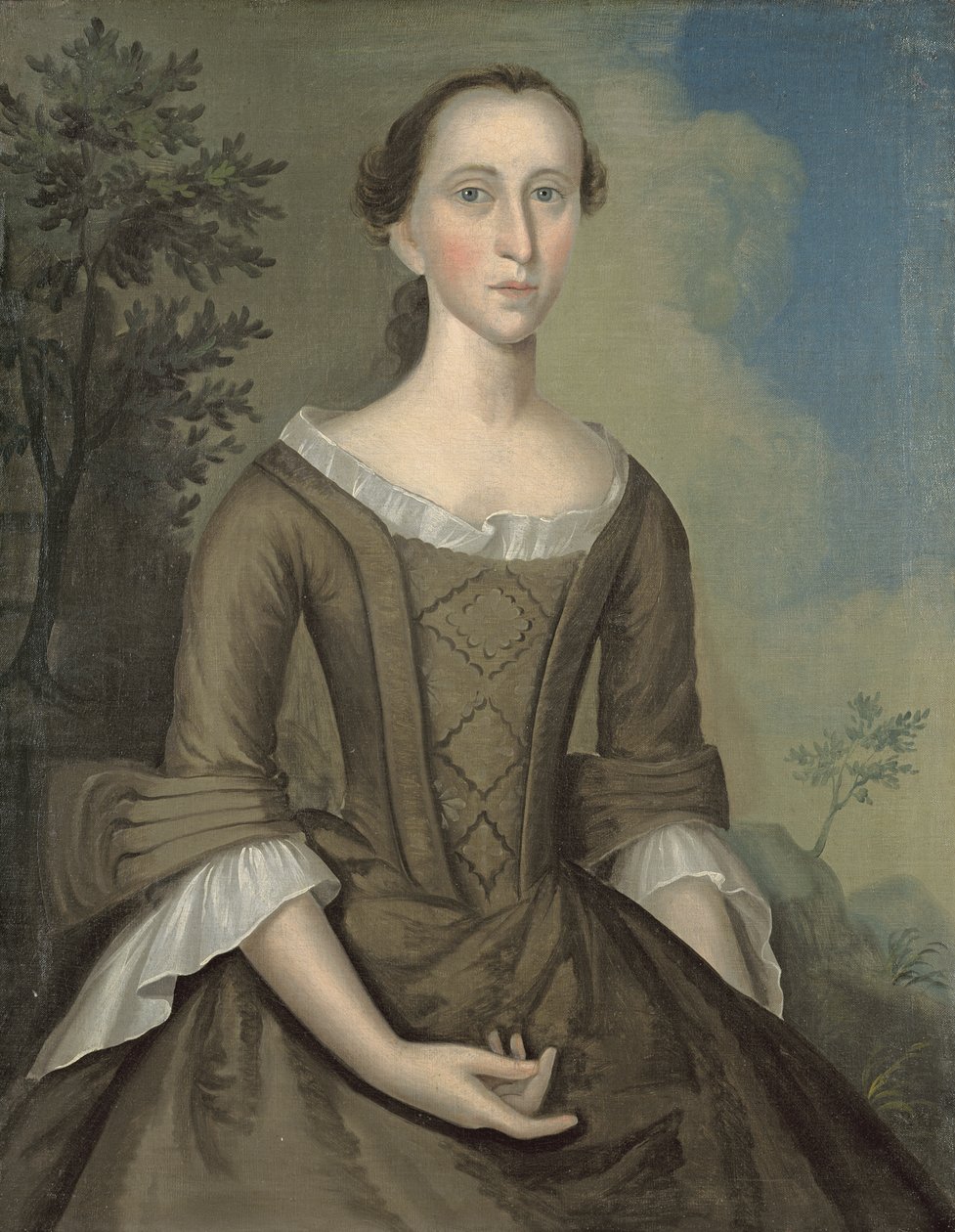 Paní John Haskins (rozená Hannah Upham) 1759 (viz také 228089) od Joseph Badger