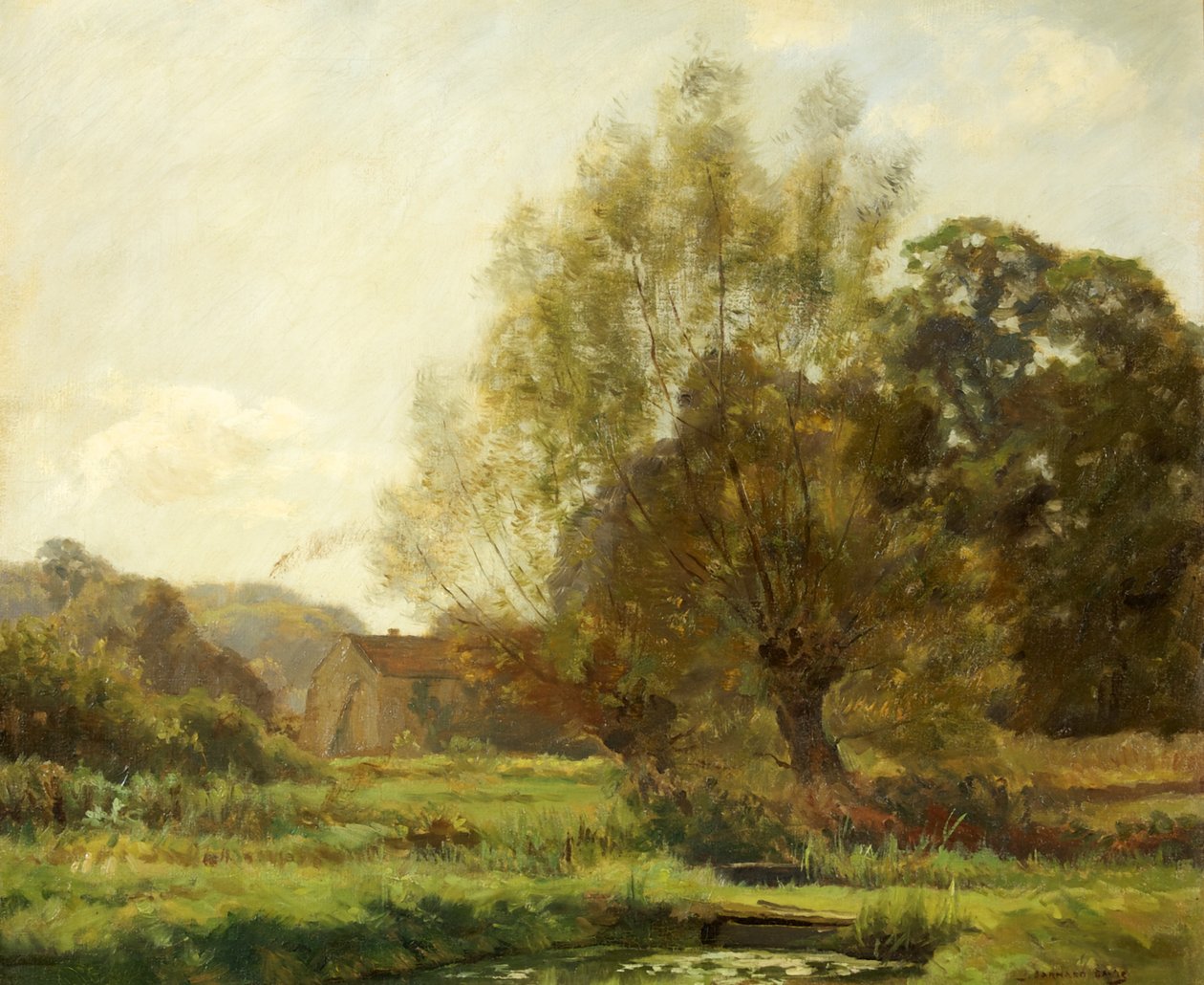 Bibury, Fishponds (olej na plátně) od Joseph Barnard Davis