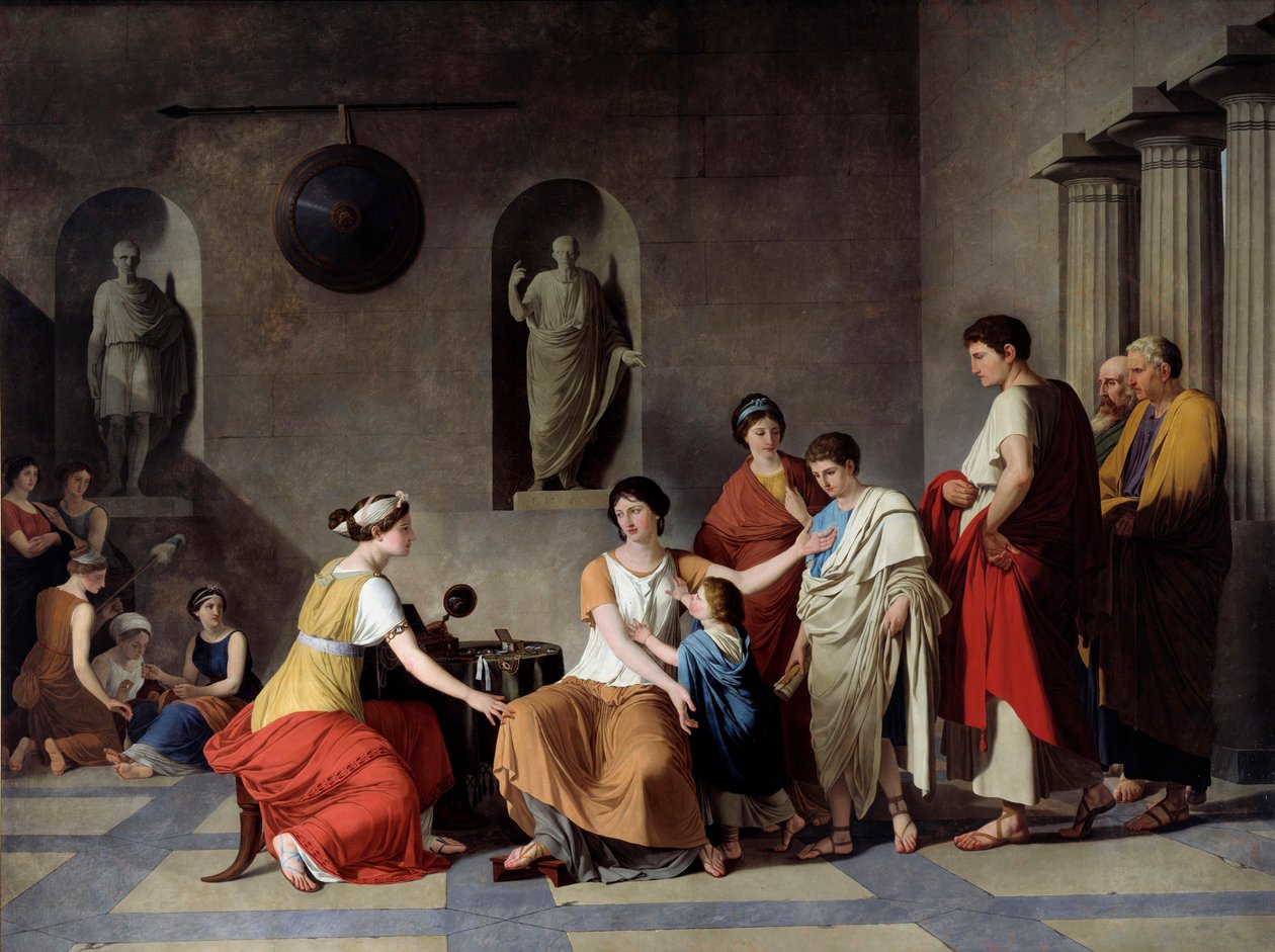 Starověký Řím: "" Cornelie od Joseph Benoît Suvée
