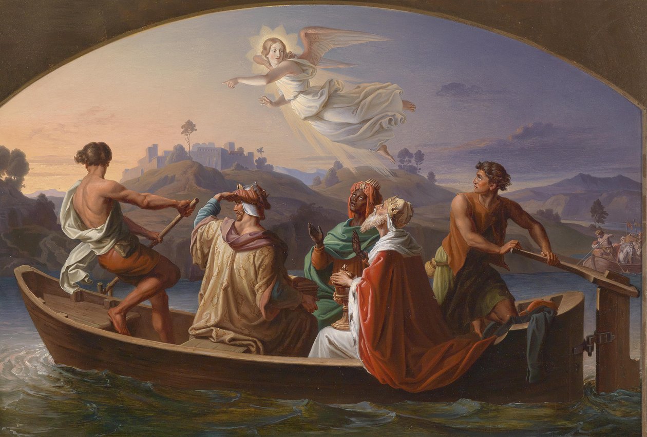 Joseph Binder Tři mudrci na cestě do Betléma 1846 od Joseph Binder
