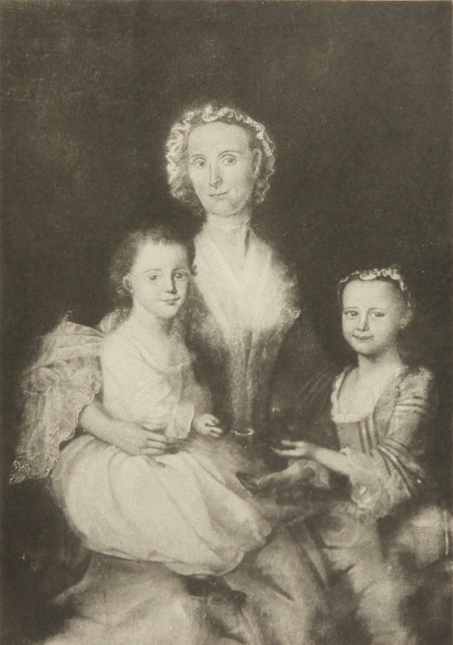 Anne Butterfield Tuckerová a její děti Elizabeth a Nathaniel od Joseph Blackburn