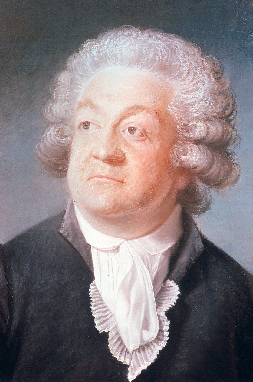 Detail portrétu Honore Gabriel (Honore-Gabriel) Riqueti, hrabě z Mirabeau (1749-1791) (pastel) od Joseph Boze