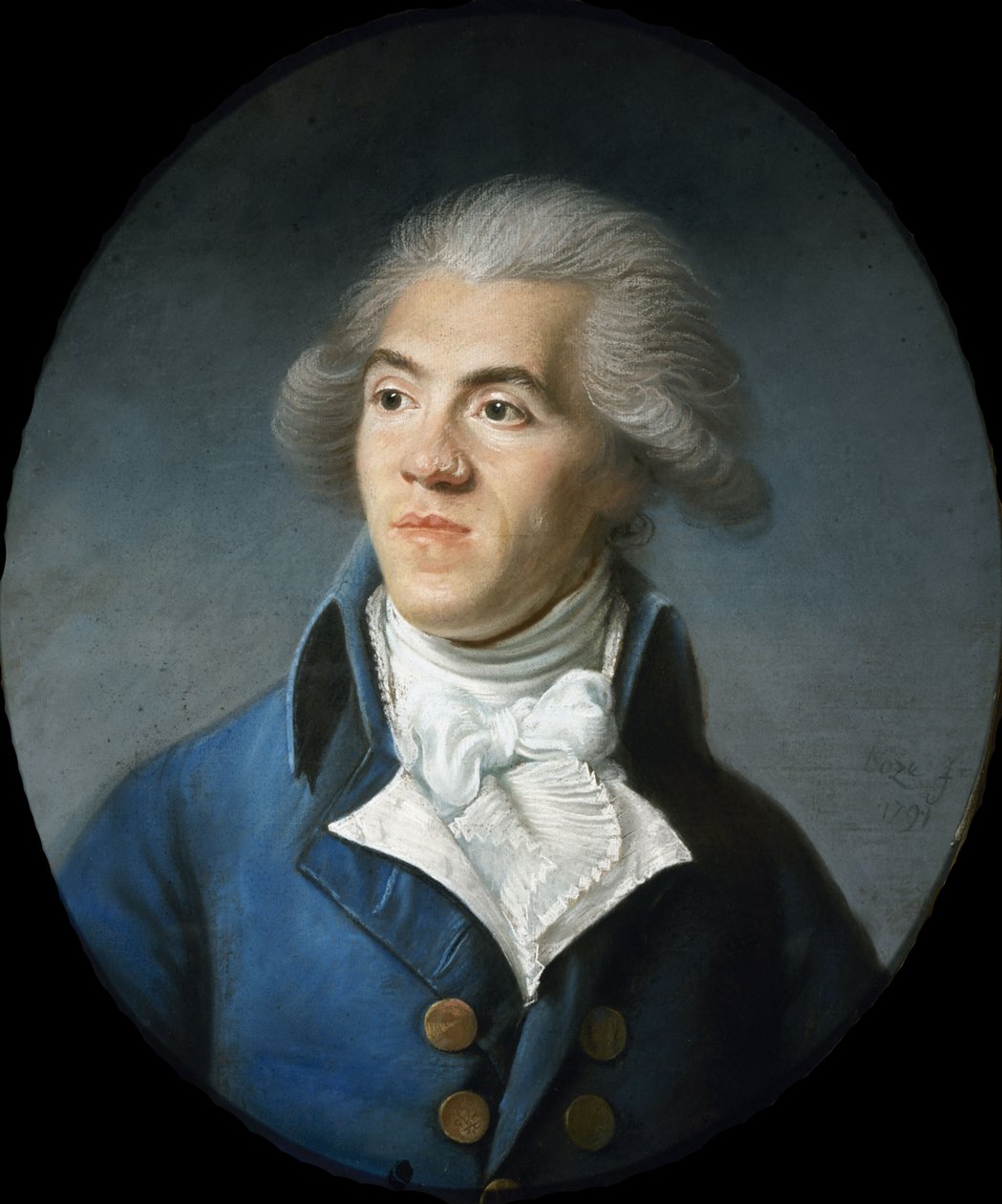 Portrét Antoine-Pierre-Joseph-Marie Barnave 1761-1793, počátek 70. let 20. století. od Joseph Boze