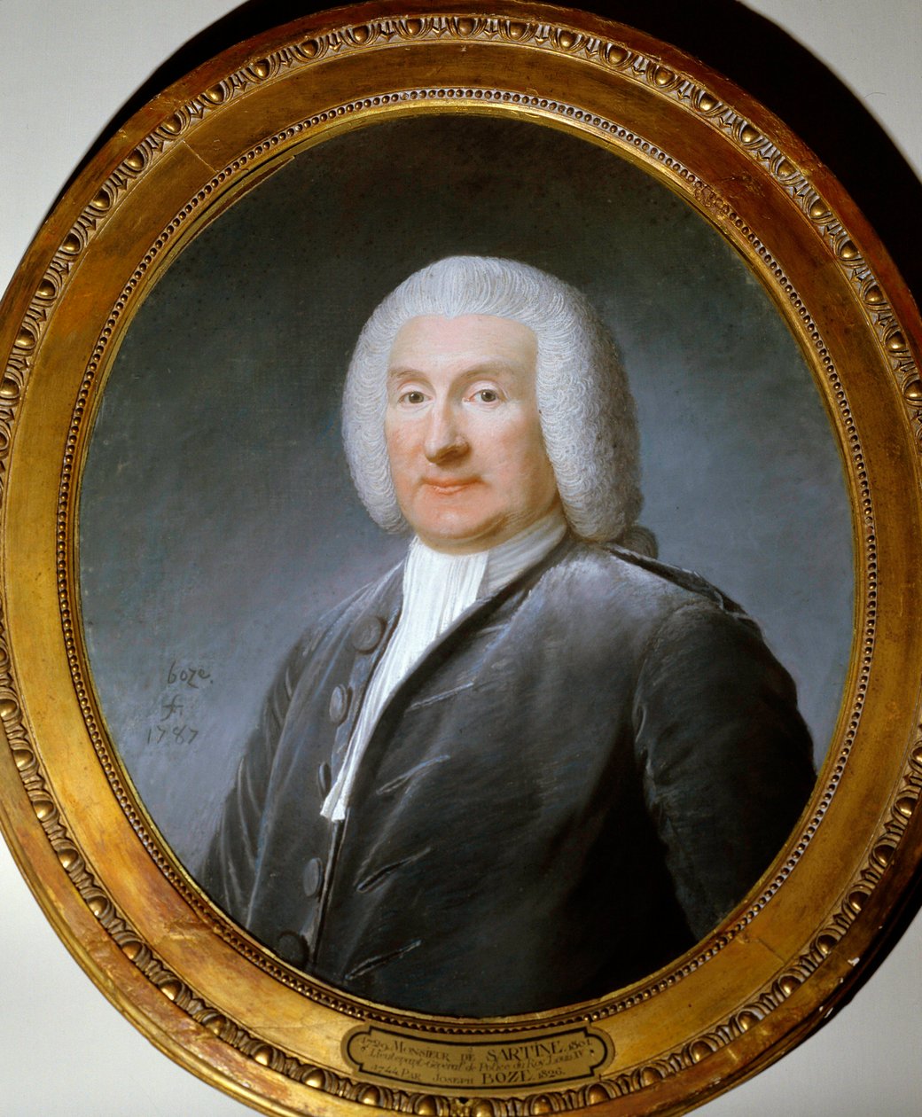 Portrét Antoine de Sartine (1729-1801) policejního poručíka Ludvíka XV. Malba akvarelem od Josepha Boze (1744-1826). 1787. Versailles, Zámecké muzeum od Joseph Boze