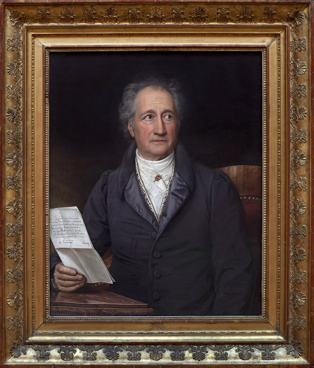 Johann Wolfgang von Goethe (1749-1832). Obraz Josepha Stielera (1781-1858), Olej na plátně od Joseph Carl Stieler