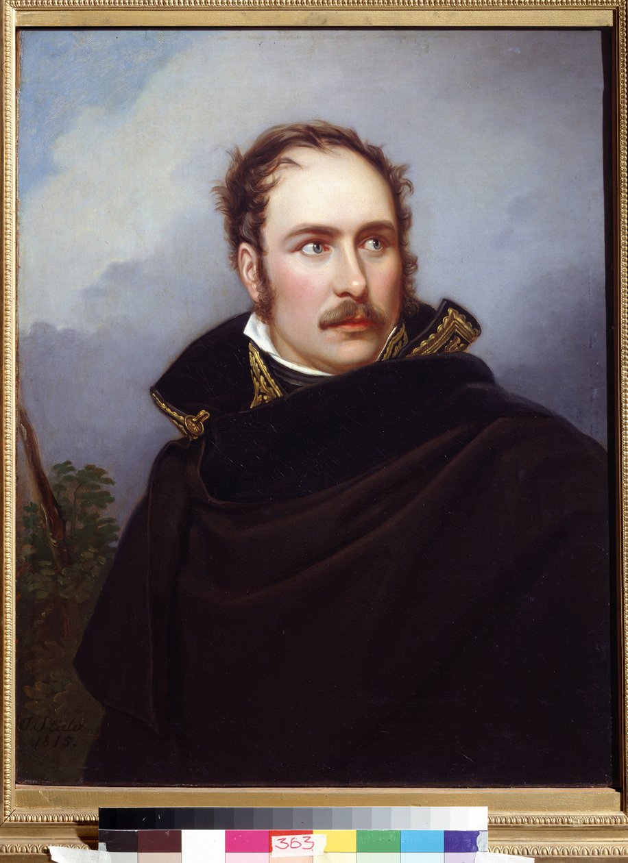 Portrét Eugena Rose de Beauharnais, známého jako princ Eugene (1781-1824), místokrál Italského království, velkovévoda z Frankfurtu, vévoda z Leuchtenbergu (Eugene de Beauharnais, místokrál italského království, velkovévoda z Frankfurtu, vévoda z Leuchtenb od Joseph Carl Stieler