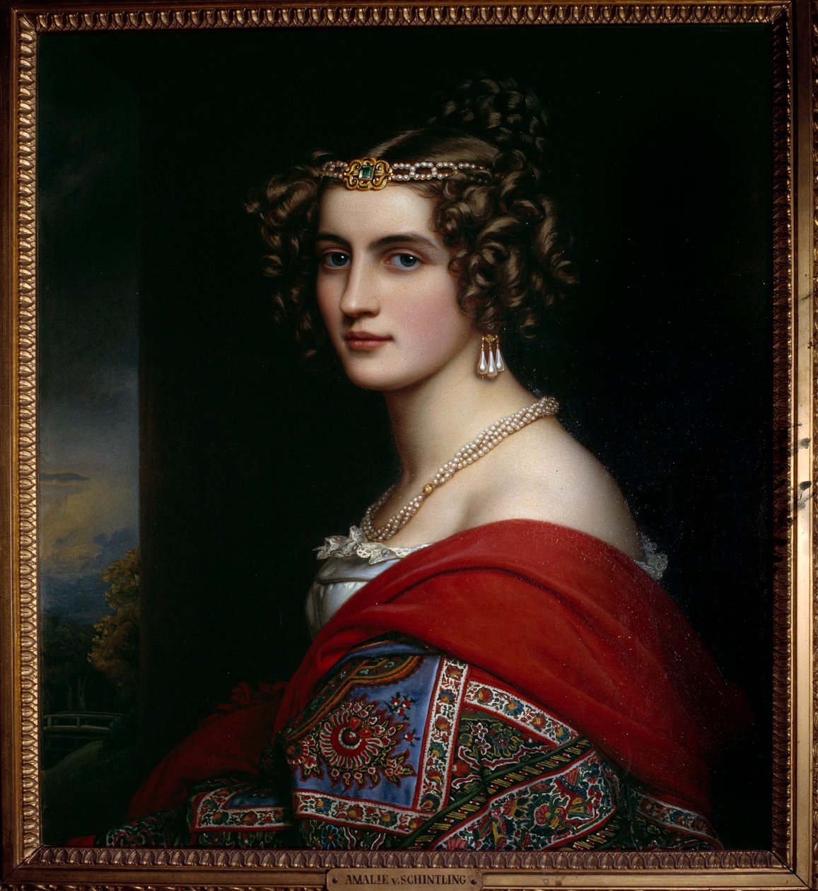 Portrét Amalie von Schintling Malba Josefa Karla Stielera (1781-1858) 1831 Mnichov. Chateau De Nymphenburg od Joseph Carl Stieler