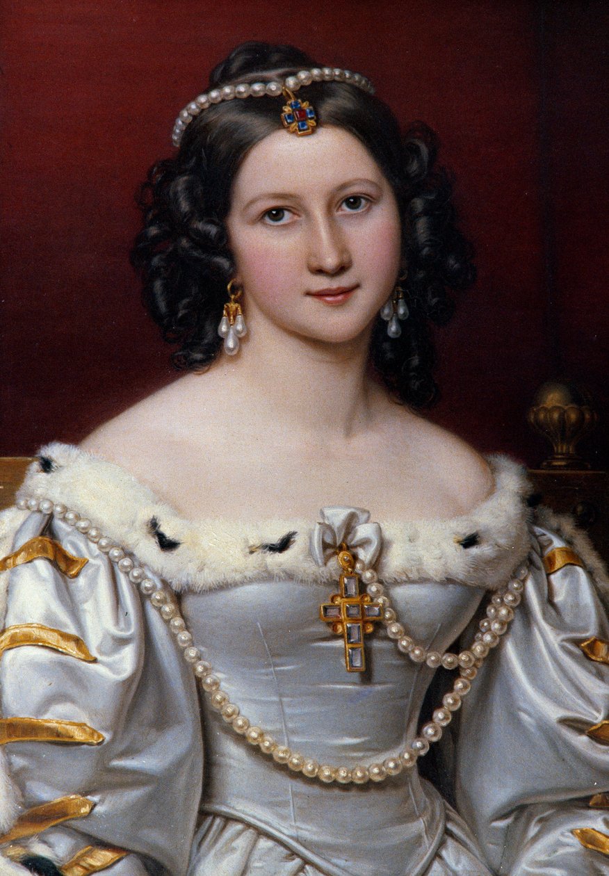 Portrét Charlotte Painting od Josepha Karla Stielera (1781-1858) od Joseph Carl Stieler