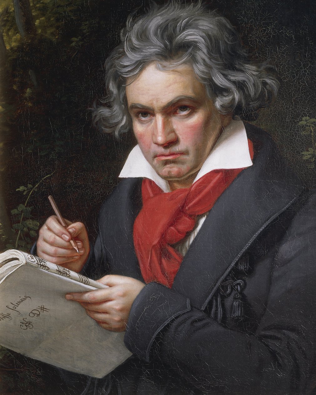 Portrét Ludwiga van Beethovena (1770-1827), německého skladatele a klavíristy, složil Missa Solemnis od Joseph Carl Stieler