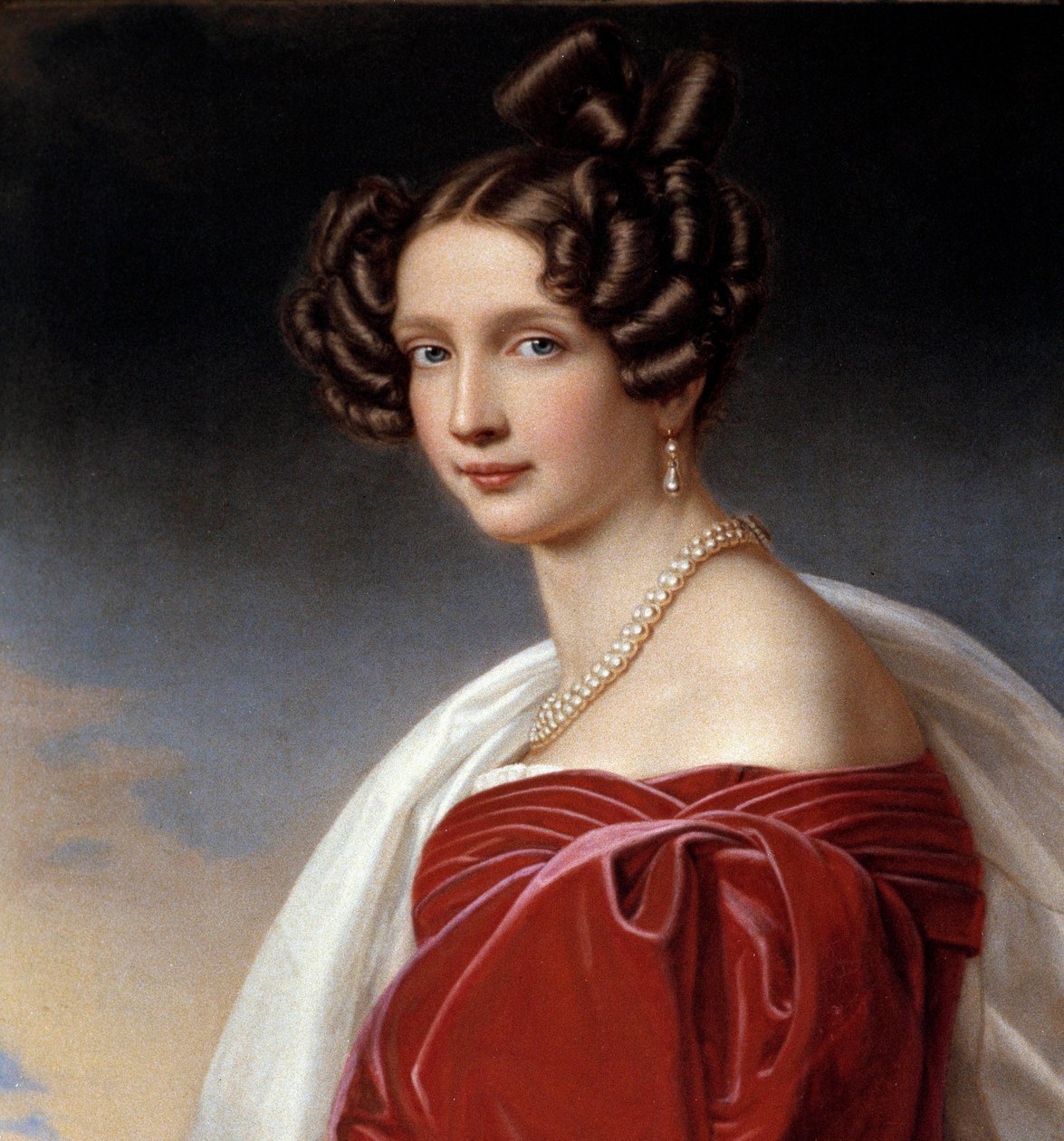 Portrét Sophie Frederique, princezny z Baviere a rakouské arcivévodkyně (1805-1872) Obraz Josepha Karla Stielera (1781-1858) 1832 - Mnichov. Chateau De Nymphenburg - Portrét Sophie Frederique, princezny Bavorska a arcivévodkyně Rakouska (18 od Joseph Carl Stieler