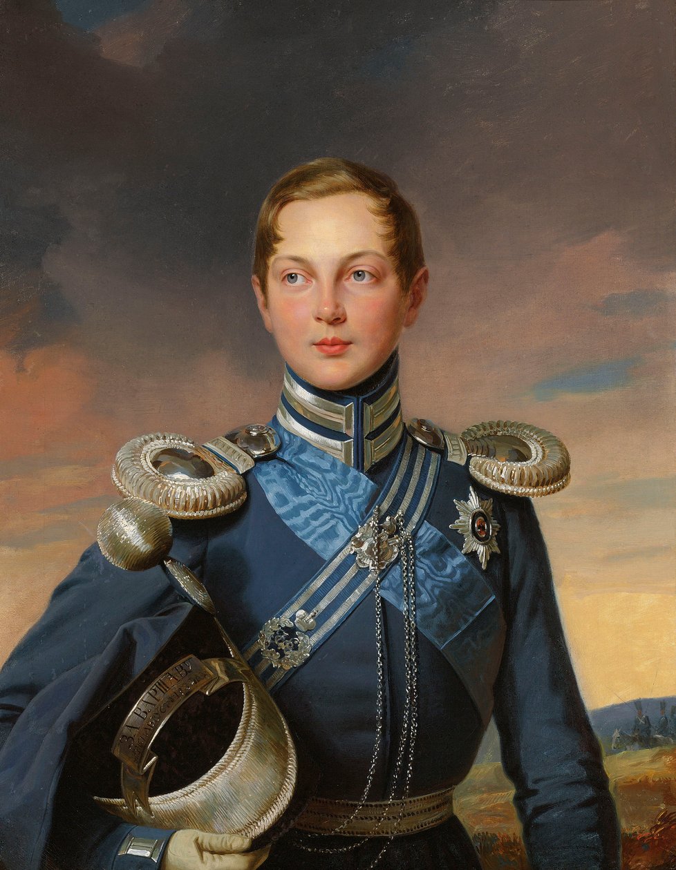 Portrét careviče Alexandra Nikolajeviče Ruska 1818-1881. od Joseph Carl Stieler