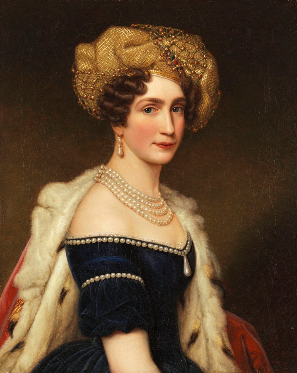 Bavorská princezna Augusta (1788-1851), vévodkyně z Leuchtenbergu, kolem roku 1825 (olej na plátně) od Joseph Carl Stieler