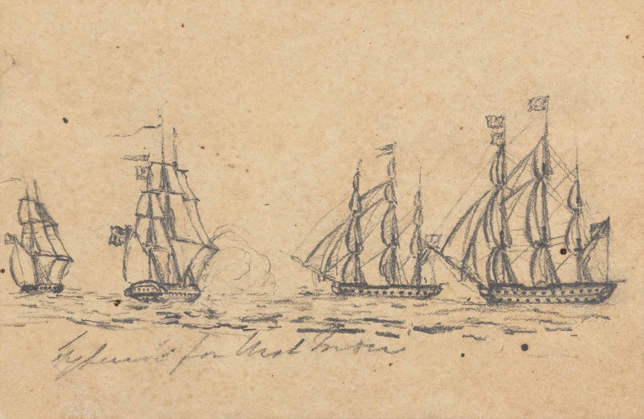 Určeno (?) pro West Indies: Four Battleships od Joseph Cartwright