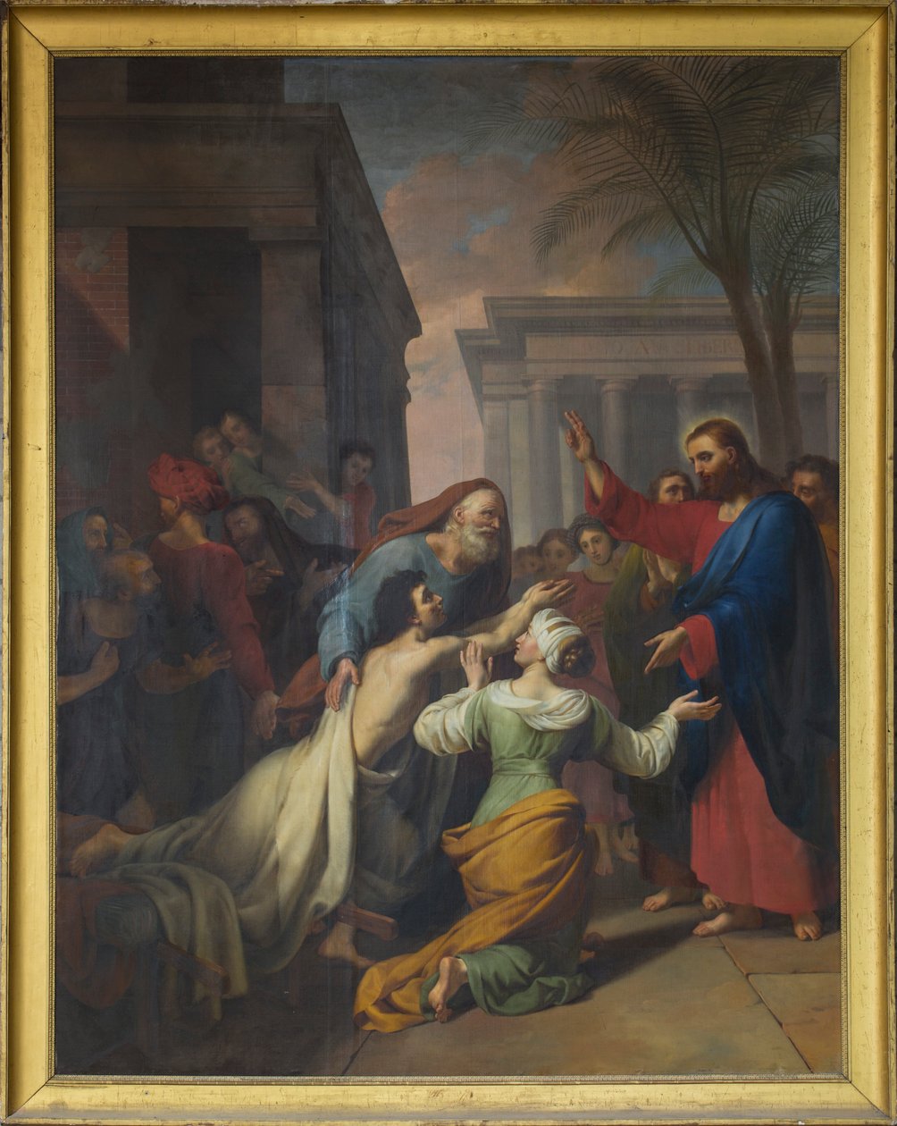 Vzkříšení syna vdovy z Naim. Olej na plátně od Jacquese Chaborda (1786-1848). Loď katedrály Sens od Joseph Chabord