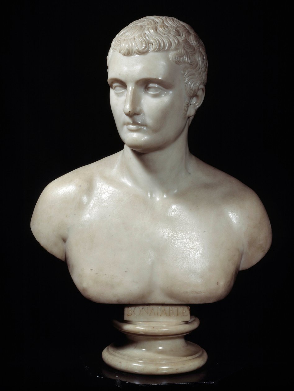 Busta Charlese Marie Bonaparte (1746-1785), otce Napoleona Mramorová socha od Josepha Charlese Marina (1759-1834) Paříž 19. století, Thiers Foundation od Joseph Charles Marin