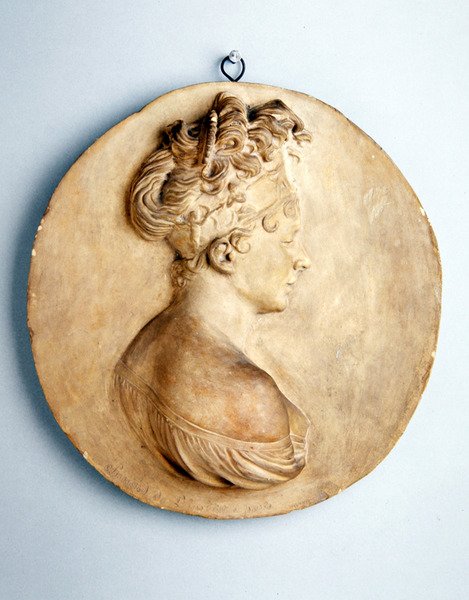 Kruhový reliéf Madame Recamier, kolem 1801-1802 (terakota) od Joseph Chinard