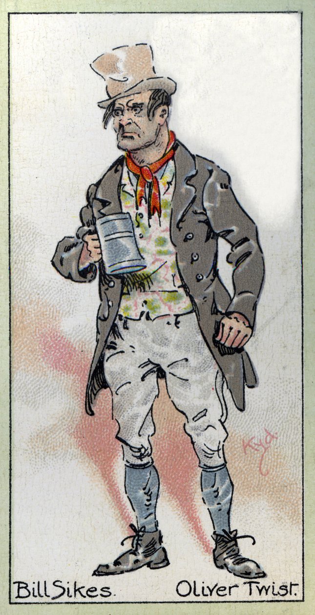 Bill Sikes, z "Oliver Twist", Charles Dickens, 1923 od Joseph Clayton Clarke