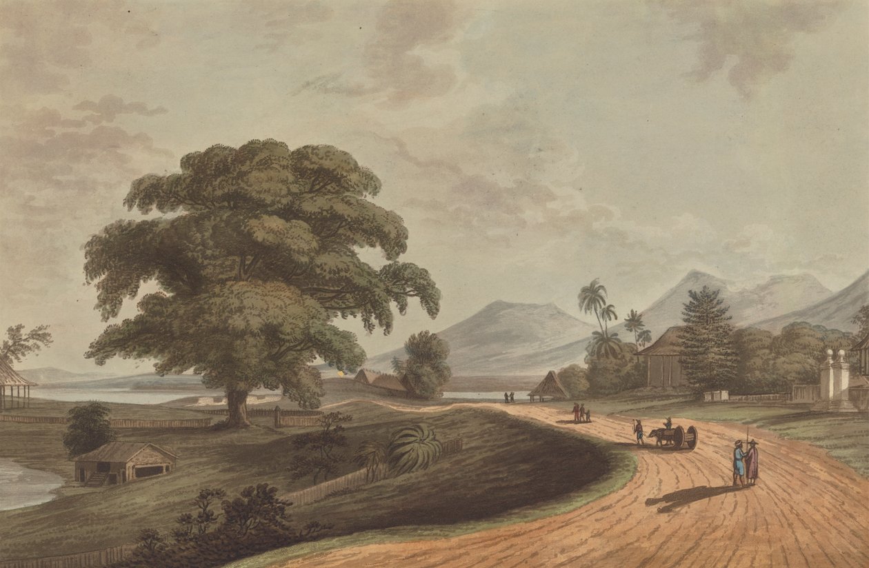 Fort Marlborough z Old Bencoolen, Sumatra, 1799 od Joseph Constantine Stadler
