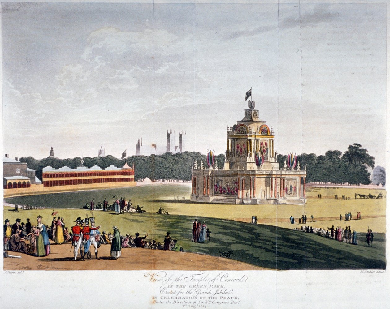 Green Park, Westminster, Londýn, 1814 od Joseph Constantine Stadler