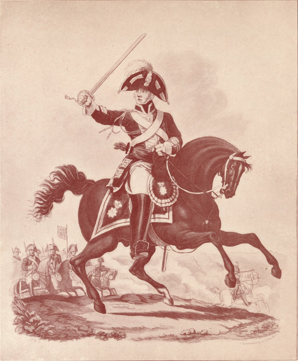 Důstojník, 2. pluk plavčíků, období Waterloo, 1812-1815 1909 od Joseph Constantine Stadler