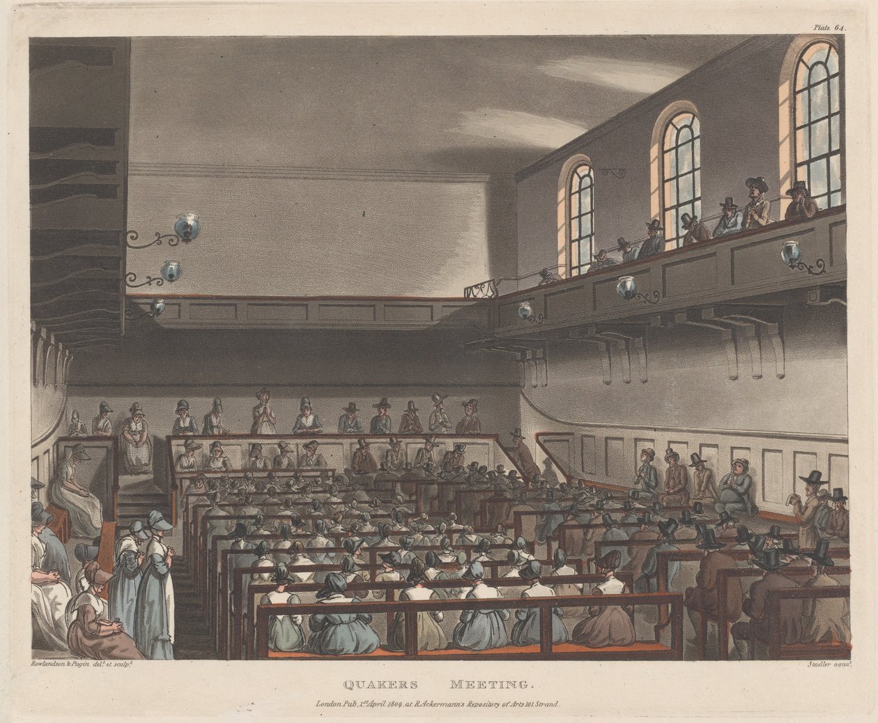 Setkání kvakerů, 1. dubna 1809, 1. dubna 1809. od Joseph Constantine Stadler